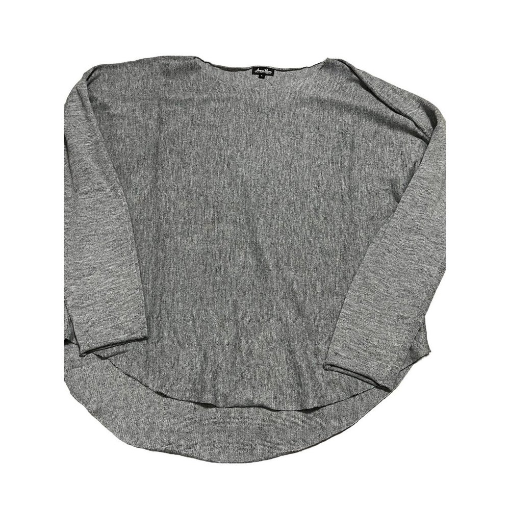 Anna Lane grey lightweight sweater NWOT Womens L Large